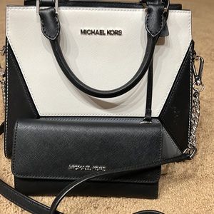 Authentic Medium-Sized Michael Kors Crossbody purse and Michael Kors Wallet